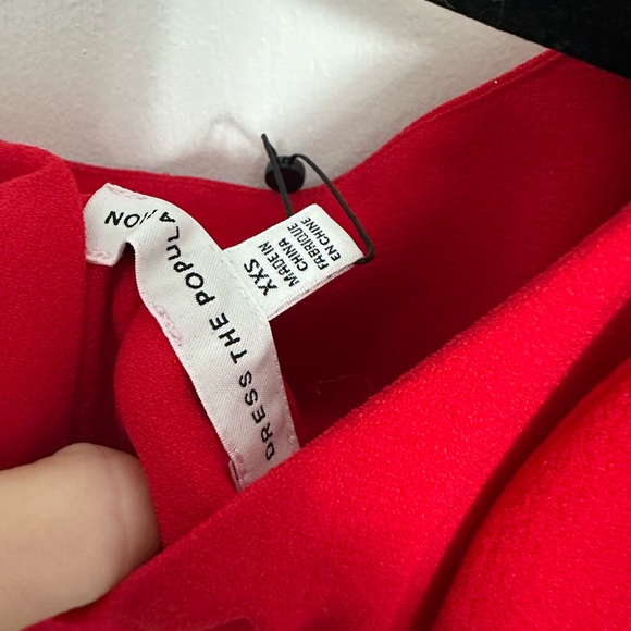 NWT Dress the Population Vibrant Red One-Shoulder Dress - Size XXS - Picture 11 of 13